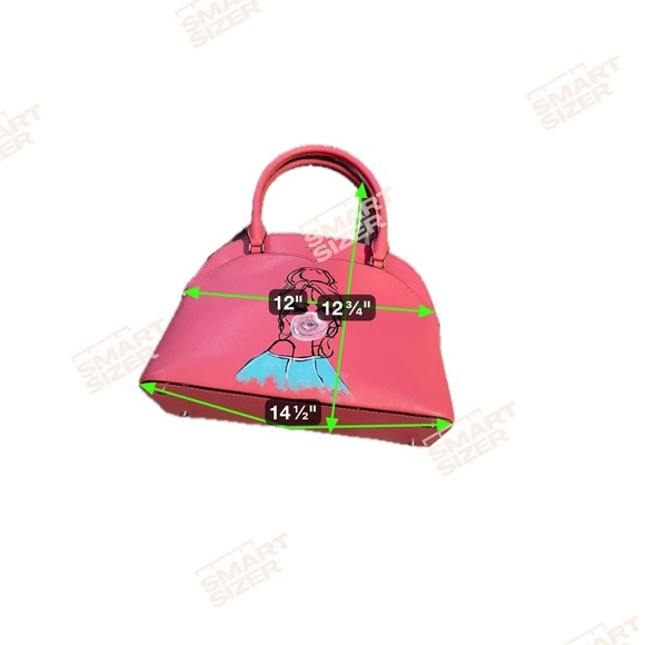 Kate Spade Pink Satchel with custom painted Bubblegum Girl Art One of A Kind - Picture 8 of 8